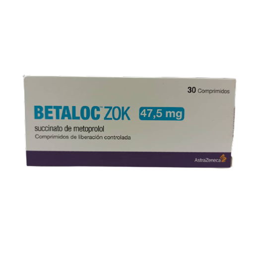 BETALOC ZOK SUCCINATO METOPROLOL 47.5MG TAB X 30